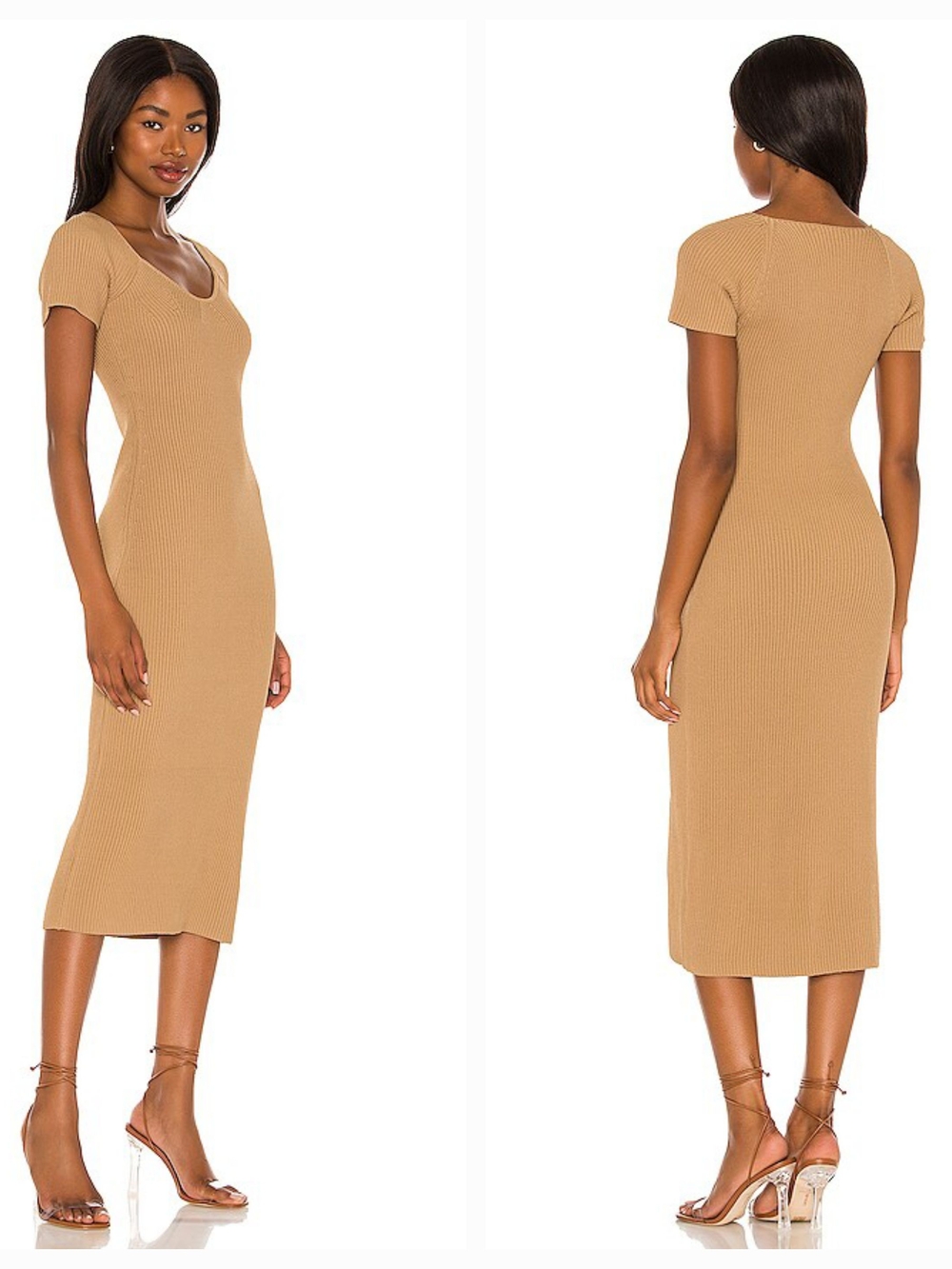 Line & Dot Melissa Midi Sweater Dress in Natural Medium NWT